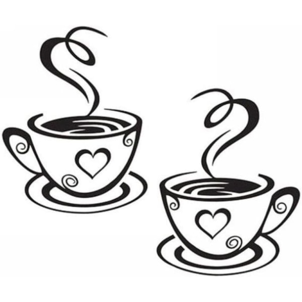 Kaffekopp Design Väggdekaler Hem Dekaler Kök Restaurang D