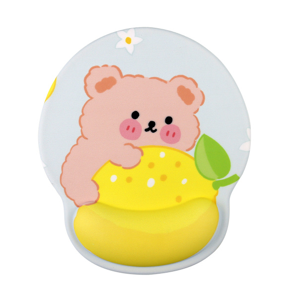 Lemon Bear - Musmatta med kudde - Spelhandledsstöd - Musmatta