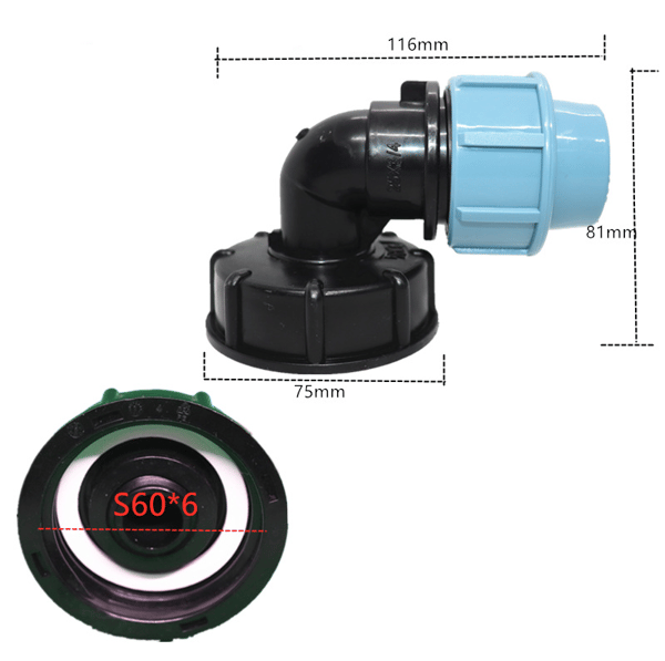 Tank Vandrørsforbindelse Havegræsplæne Slange Adapter Hjem Tap Fitting
