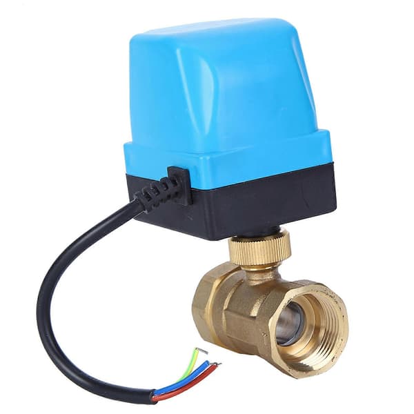 Elektrisk kuglehane 2-vejs 3-leder 2-kontrol IP68 beskyttelse Synkronmotor Blå AC220V G1-tomme