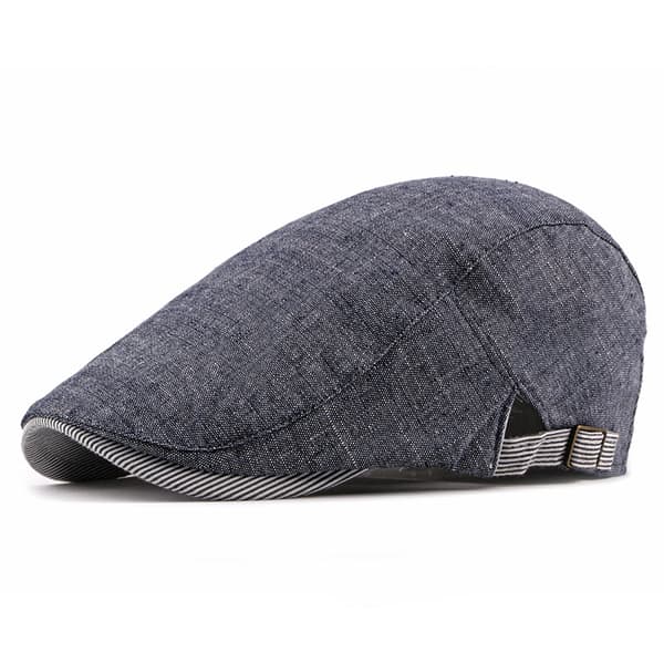 Hatt for menn, flat beret, sommer, justerbar, flat newsboy-hatt med visir