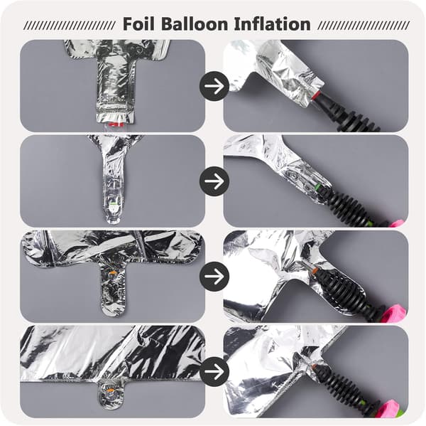 Stjärnballonger 6 st (27 & 22 tum), En bit 14 spetsballonger Silver