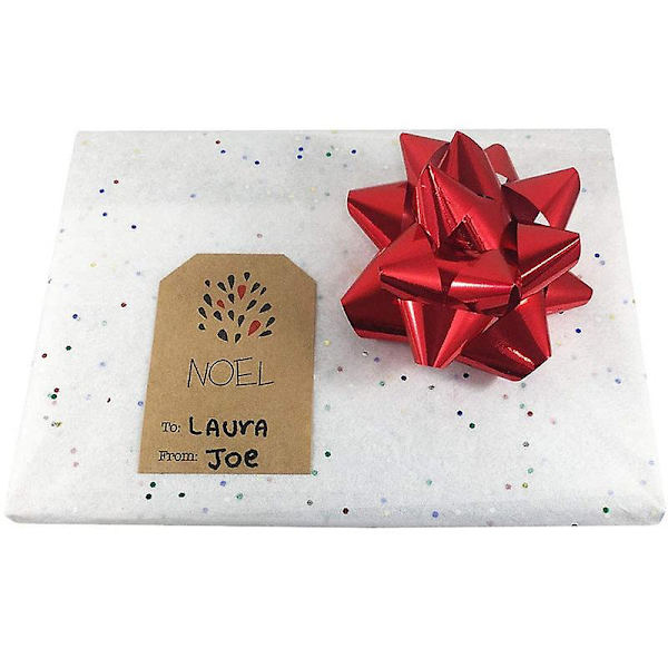 2 x 200 kpl neliönmuotoisia värillisiä Merry Christmas -hirvieläinten koristetarroja tarranauhaa