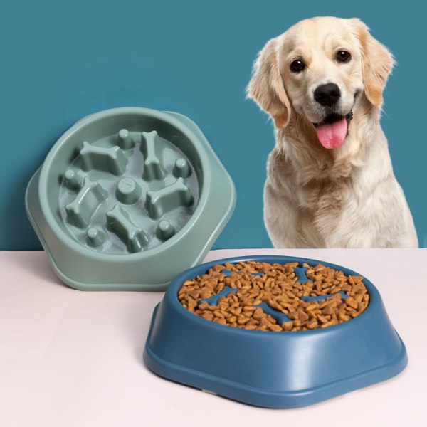 Naturlig Langsom (pink) Foder Skål ?19cm, Bambus Hund Langsom Foder