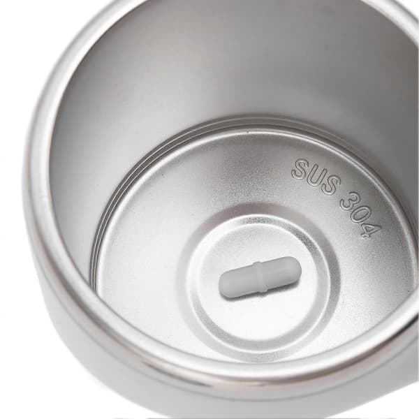Automatisk Magnetisk Omrörande Kaffemugg Batteridriven Självomrörande Kopp Elektrisk Blandningskopp med Rostfritt Stål Foder Vit