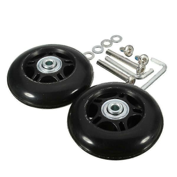 2-pack Ersättningshjul för Resväska Gummi Svängbara Hjul Lager Reparationskit A 70mm*24mm