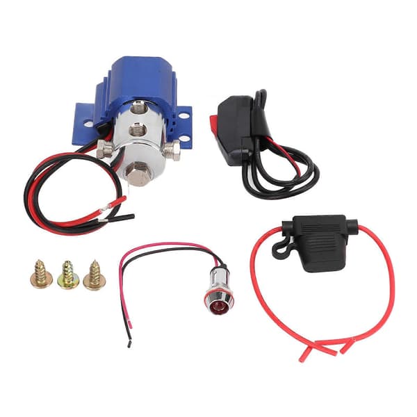 Universal Front Brake Line Lock Kit Elektrisk Rullekontrol Solenoid Hill Holder Sæt 12?24V DC Blå