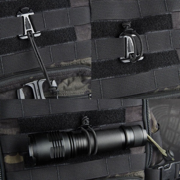 4-pak Molle Web Dominators med elastisk snor, holdbar taktisk