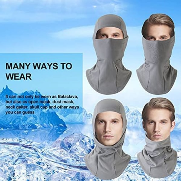 Harmaa Moottoripyörä Balaclava Talvi Miehet Naiset Ulkoilmakäyttöön