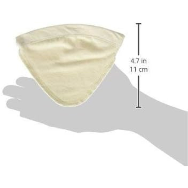 3-kop Kaffemaskine med Filter af Bomuld, Naturlig