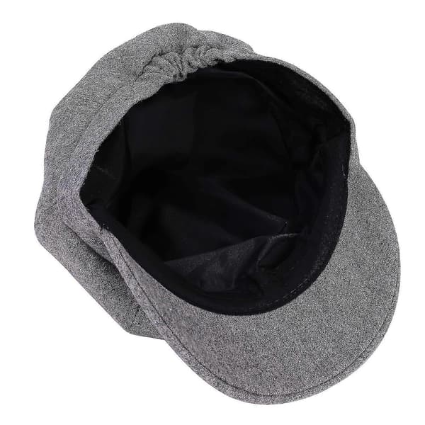 Baker Boy Hatt för Kvinnor Flickor Baskrar Franska Mössor Hattar 8-panel Varm Ull Newsboy Keps Grey