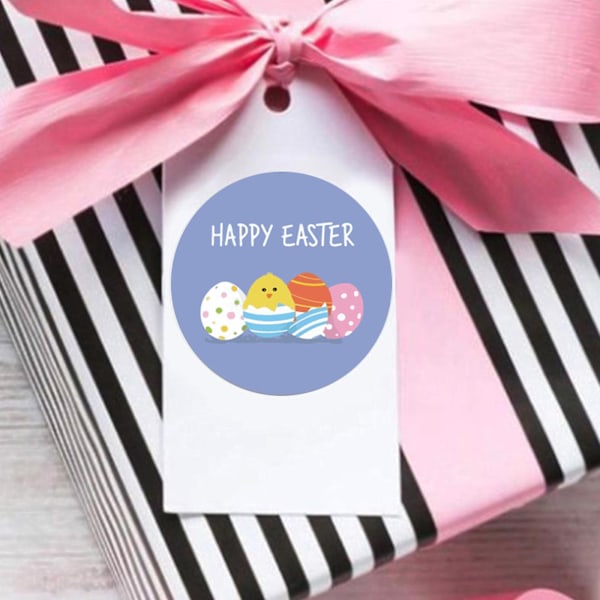 1000 stk/2 Ruller Happy Easter Etikettklistremerker For DIY-kort Gaveesker Forsegling