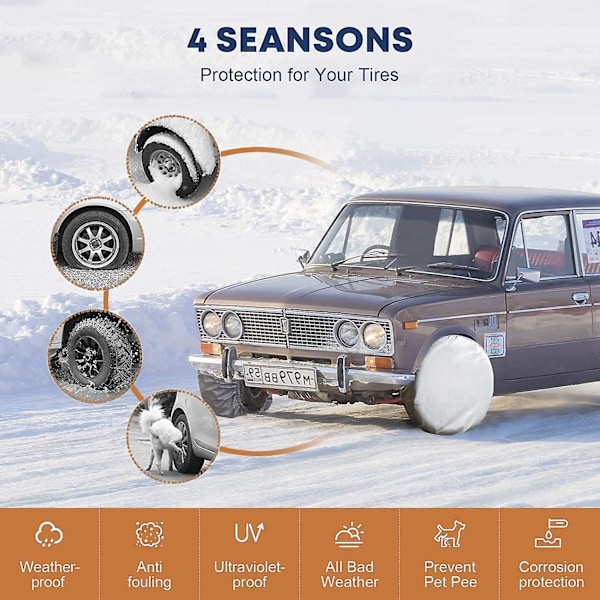 ##/4-pack Vattentäta Däcköverdrag Reservhjul Husbil Trailer Husvagn Anti-##/