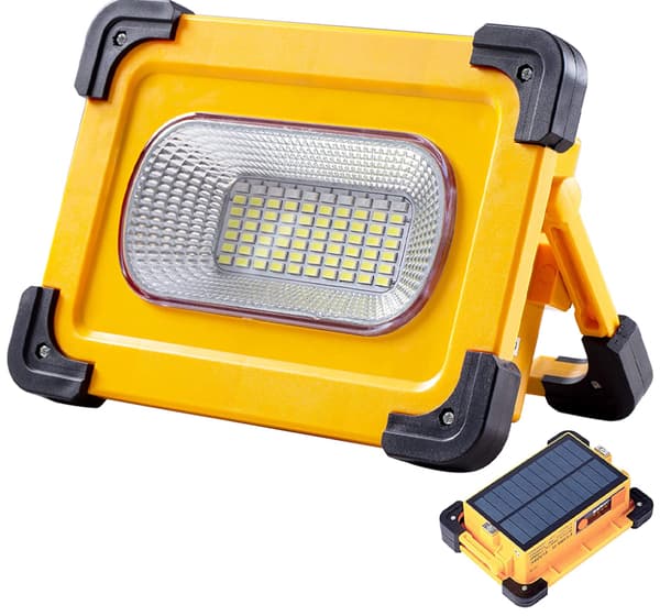 Ladesbar LED-flomlys, 30 LED Bærbar Solcelledrevet Flomlys