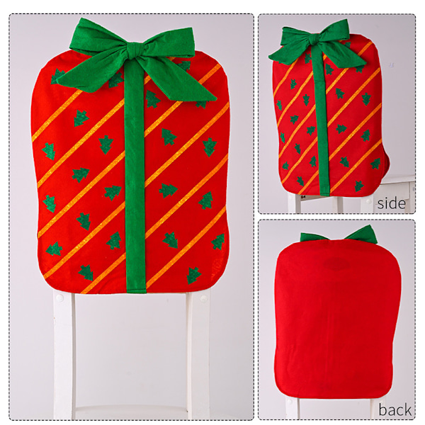 2-pack Kartongstolsöverdrag med Julrosett, 47 x 65 cm