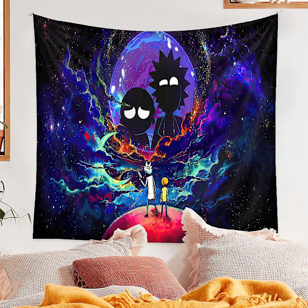 Rick And Morty Tema Poster Väggbonad Hängande Väggbonad Sovrum