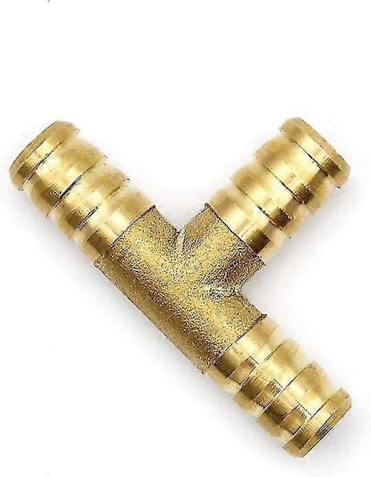 3-vägs mässingskoppling slangförlängningskoppling trädgårdsslangkoppling tryckluftslangkoppling bränsleslangkoppling T-stycke (4 stycken 10 mm)