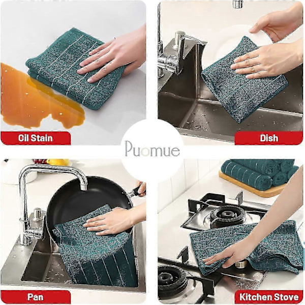 Mikrofiber Køkkenhåndklæde Sæt, Fnugfri, Ideel til Tørring af Service