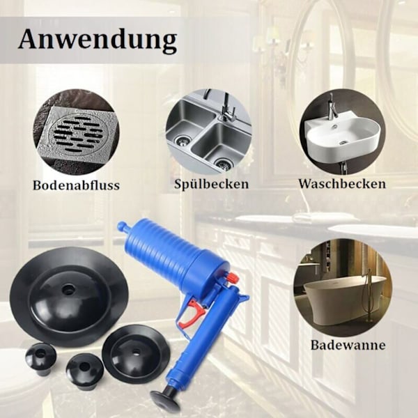 ##/Rörrengöringskanon 4Bar avloppsrengörare tryckluft rengöring##/