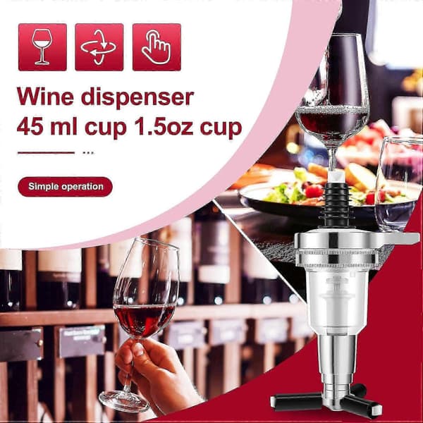 2 st 45 ml/1,5 oz Bar Butler Väggmonterad Ersättningsmunstycke Shot Dispenser för Roterande Spritflaskhållare
