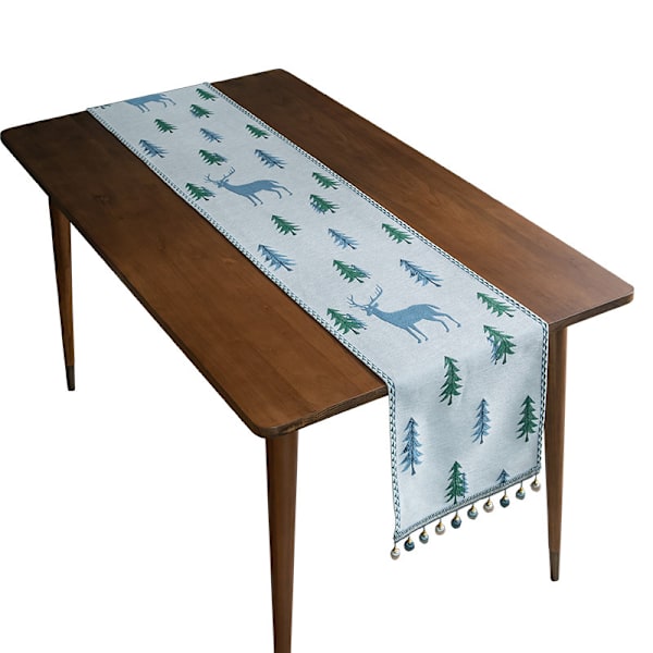 ##/Julbordstablett dekoration, duk 33*180cm fransar##/