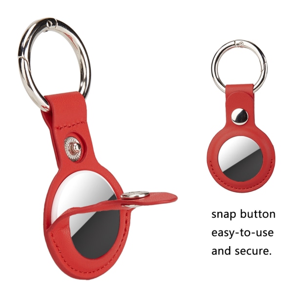 En rød AirTag-beskytter med enkelt hull, egnet for Apple Airtag Tracker Ant