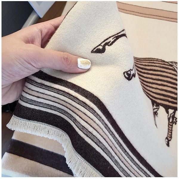 Vinter Pashmina Sjal Halsduk för Kvinnor Lång Stor Tjock Varm Vändbar