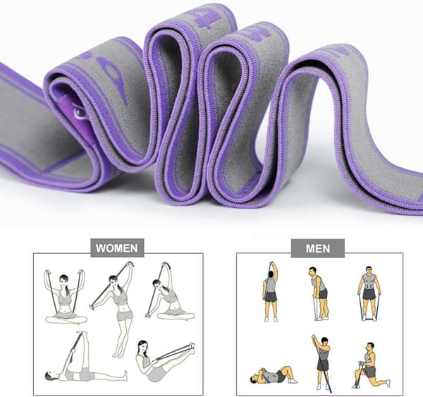 Fitness Elastisk Bælte, Yoga Elastisk Bælte, Justerbart Elastisk Bælte