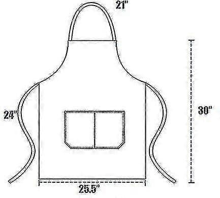 12-pack Enkla Haklappar med 2 Fickor - Svart Unisex Förkläde i Storpack H