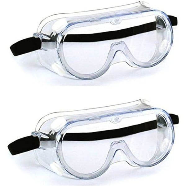 2 Pieces Protective Goggles - Clear with Lens Anti-fog Anti-fog