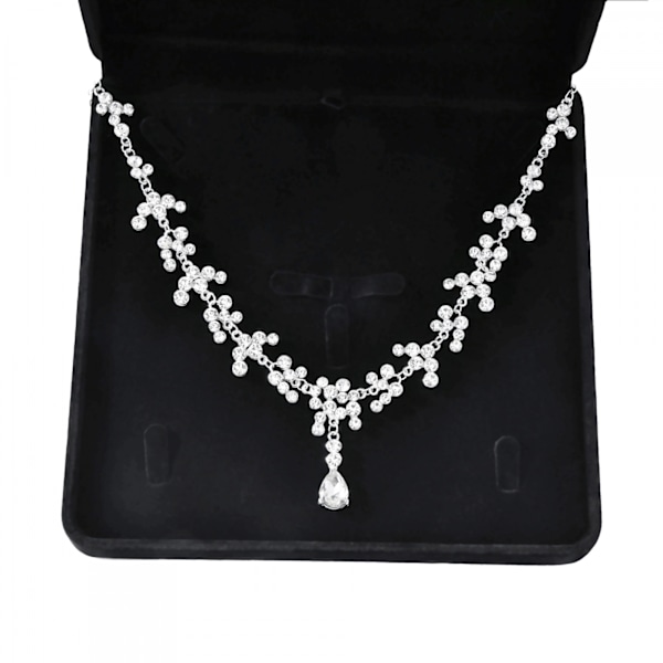 ##/Choker-setti strass-kruunu retro kuningatar (kolmiosainen setti) kruunu##/