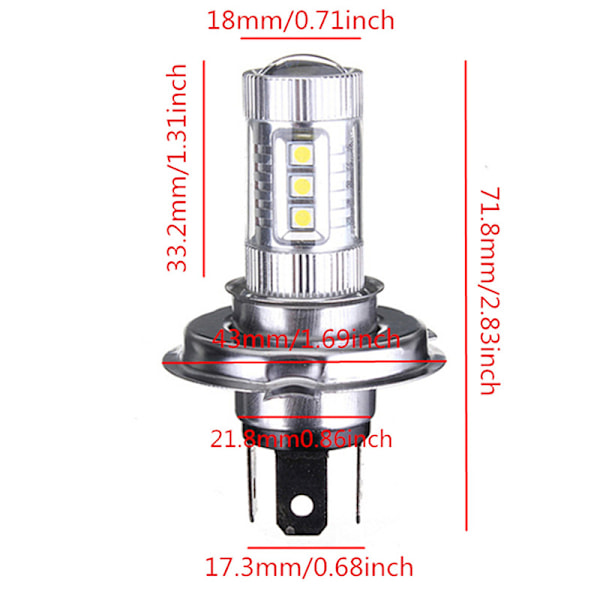 ##/2 st H4 80W LED-lampor för bilbyte LED-strålkastare-set Supe##/