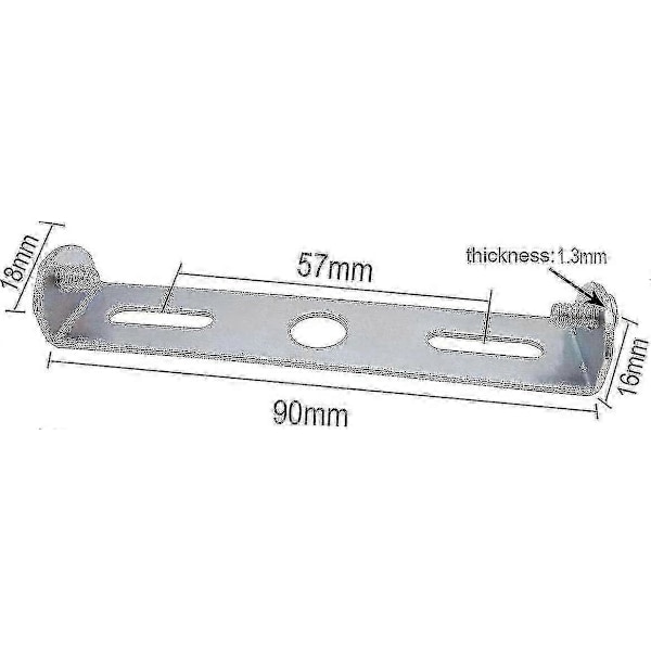 4-pakks takplatebrakett for lysarmatur 90 mm jordet med skruer, oppheng for taklampe