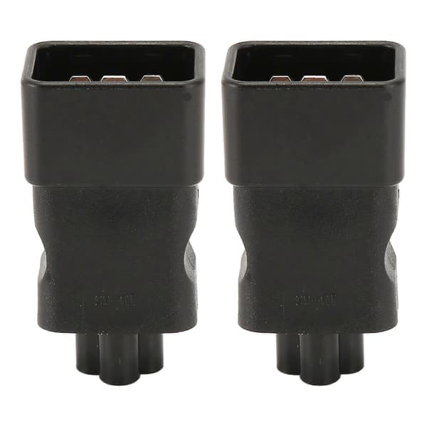 2 stk. IEC320 C20 til IEC320 C6 Strømadapter Profesjonell C20 til C6 Strømpluggadapter for bærbar PC PDU Server UPS-kontakt 250V