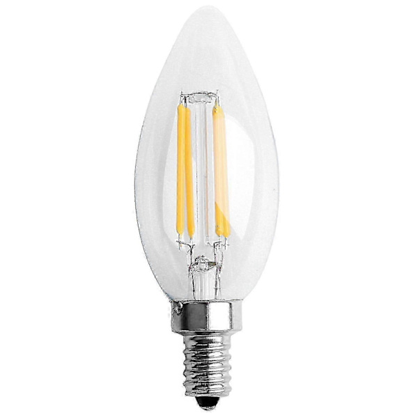 Himmennettävä E12 4W COB-kynttiläfilamentti LED-lamppu 10 * 3,5 cm