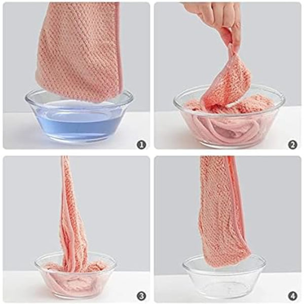 2-pack (Rosa och Brun) Mikrofiber Hårhandduk Hårwrap Hårhandduk