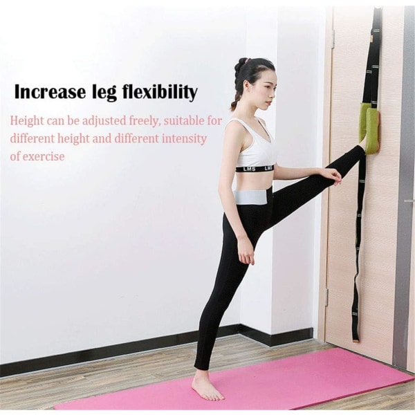 Svart och Rosa - Stretchband för Yoga och Fitness - Hjälper med