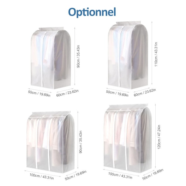 ##/1 Stort halvtransparent klädsäck, 50 x 100 x##/