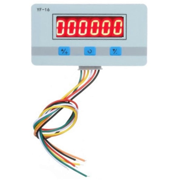 Digitalt tellermodul DC/AC5V-24V timeteller minikalkulator elektronisk totalisator med NPN og PNP