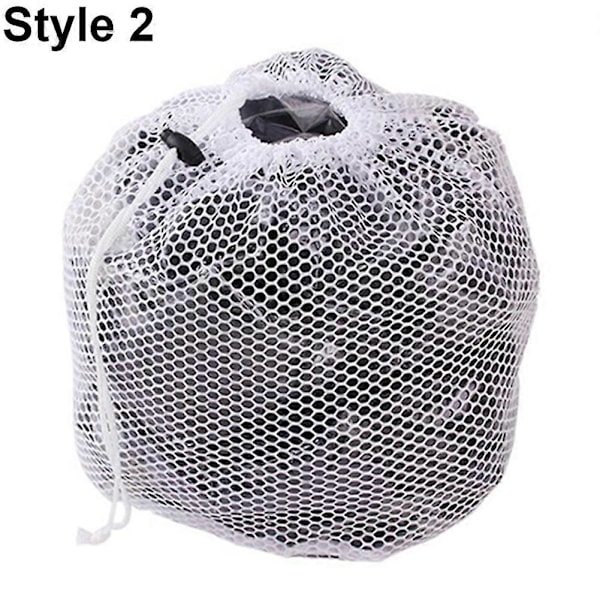 Tvättnät med dragsko, tvättmaskinssäker, stark tvättpåse i tjockt nät M Style 2