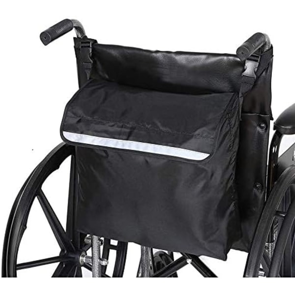 Wheelchair Bag Rear Waterproof Oxford Wheelchair Bag Large Black