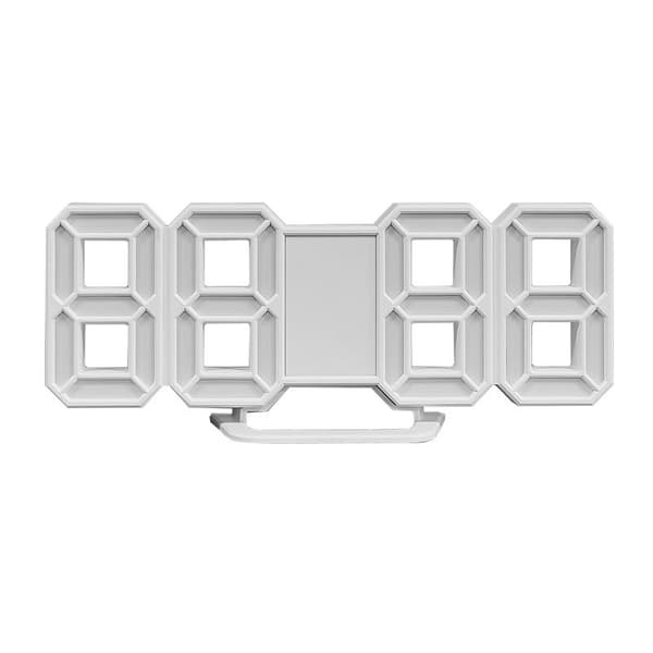 1 STK 3D LED Digital Veggklokke Liten Vekkerklokke Fjernkontroll