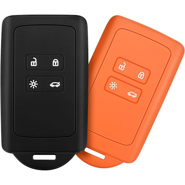 ##/2 bilnyckeltillbehör för Renault (svart + orange), compa##/