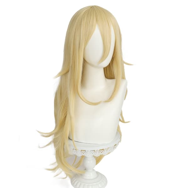 ##/Epäsäännöllinen vaalea pitkä suora peruukki, cosplay-peruukki##/