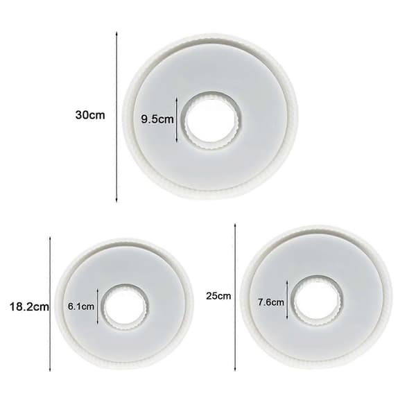 Silikonform Brett Resin Fat Form Rund Serveringsbrett Form for Epoxy Resin Støping Brikker Hjem Dekor Kreative DIY Håndverk M