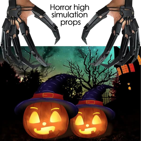 Halloween Leddede Fingerforlængelser, 3D Printede Leddede F