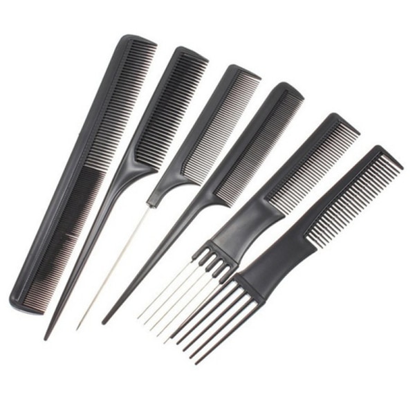 2 stk. 10 Anti-statisk Sort Plastikkam til Salon Hårstyling