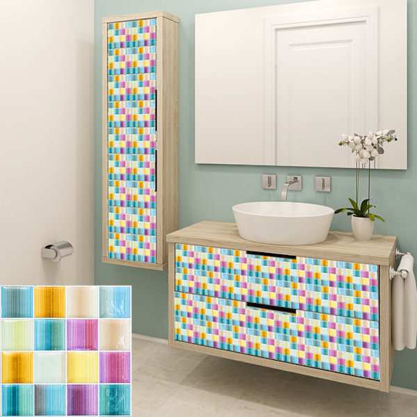 Kakeldekaler mosaik kakeldekaler i ett set om 10