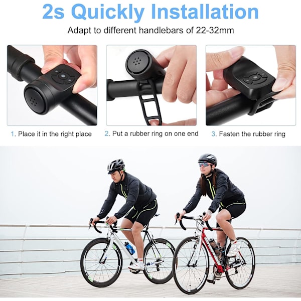 ##/Svart Elektrisk Cykelklocka, Cykelklocka##/