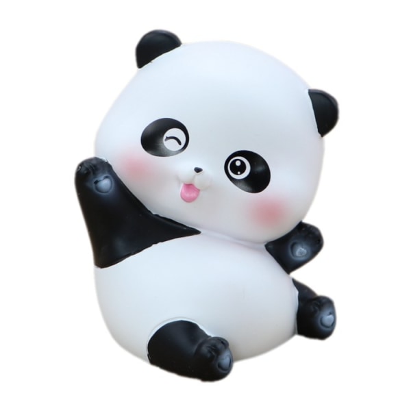 3 stk Søte Mini Panda figurer Lekesett Bred Applikasjon